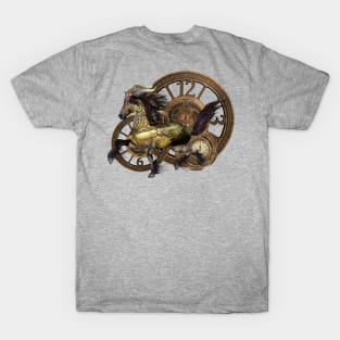 Unique Steampunk horse clocks and gears T-Shirt